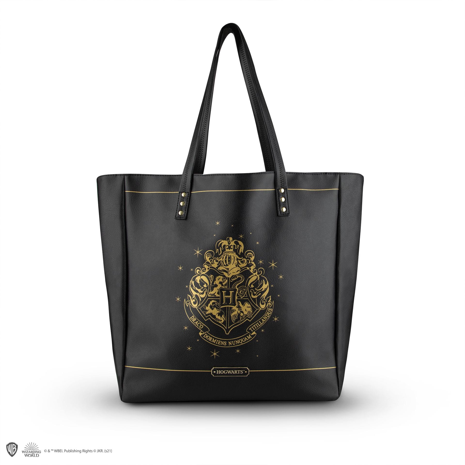 CINEREPLICAS: HARRY POTTER - SHOPPING BAG - HOGWARTS - BLACK PU LEATHER 4895205606371