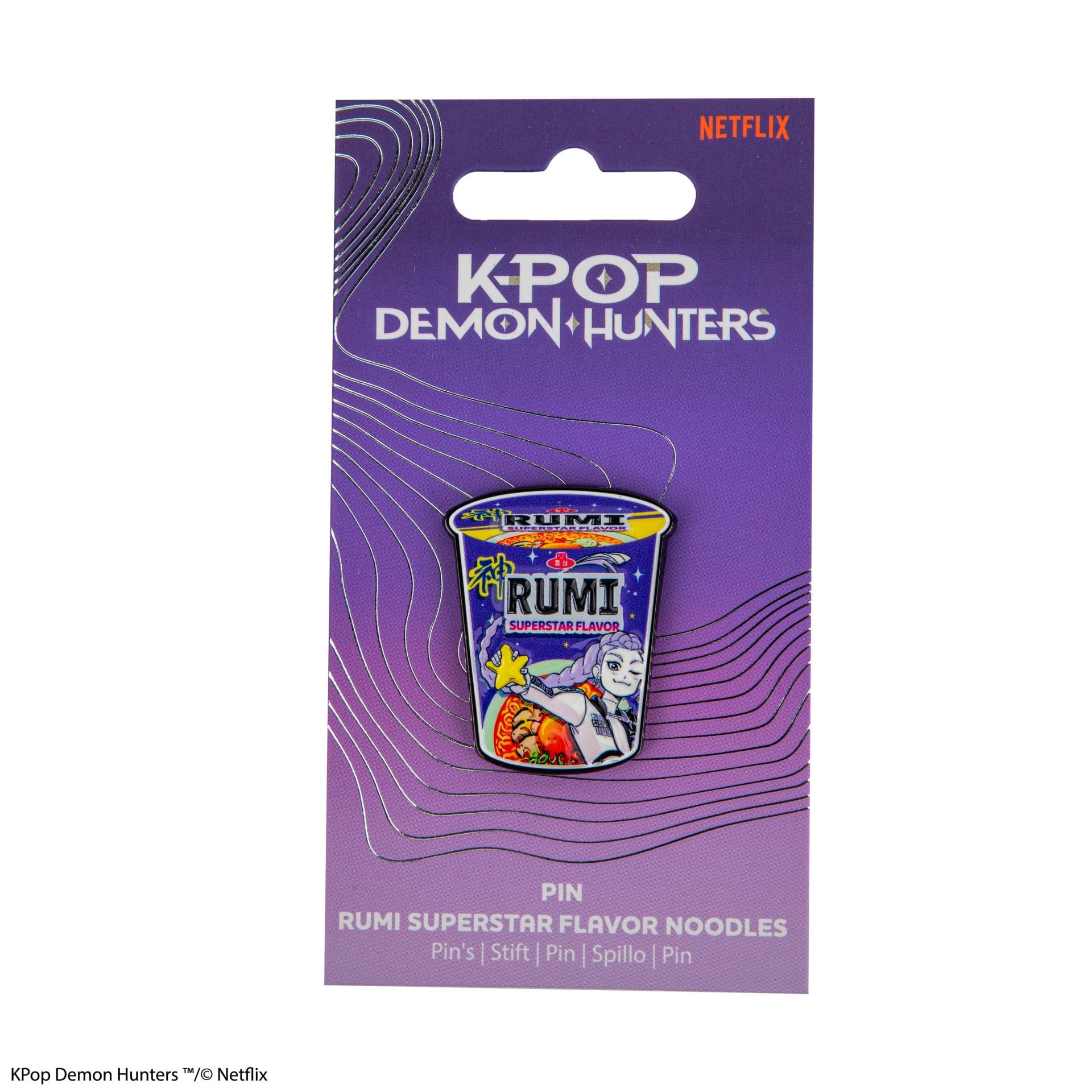 CINEREPLICAS: KPOP DEMON HUNTERS - PIN - RUMI SUPERSTAR FLAVOR NOODLES priponka 4895205625372