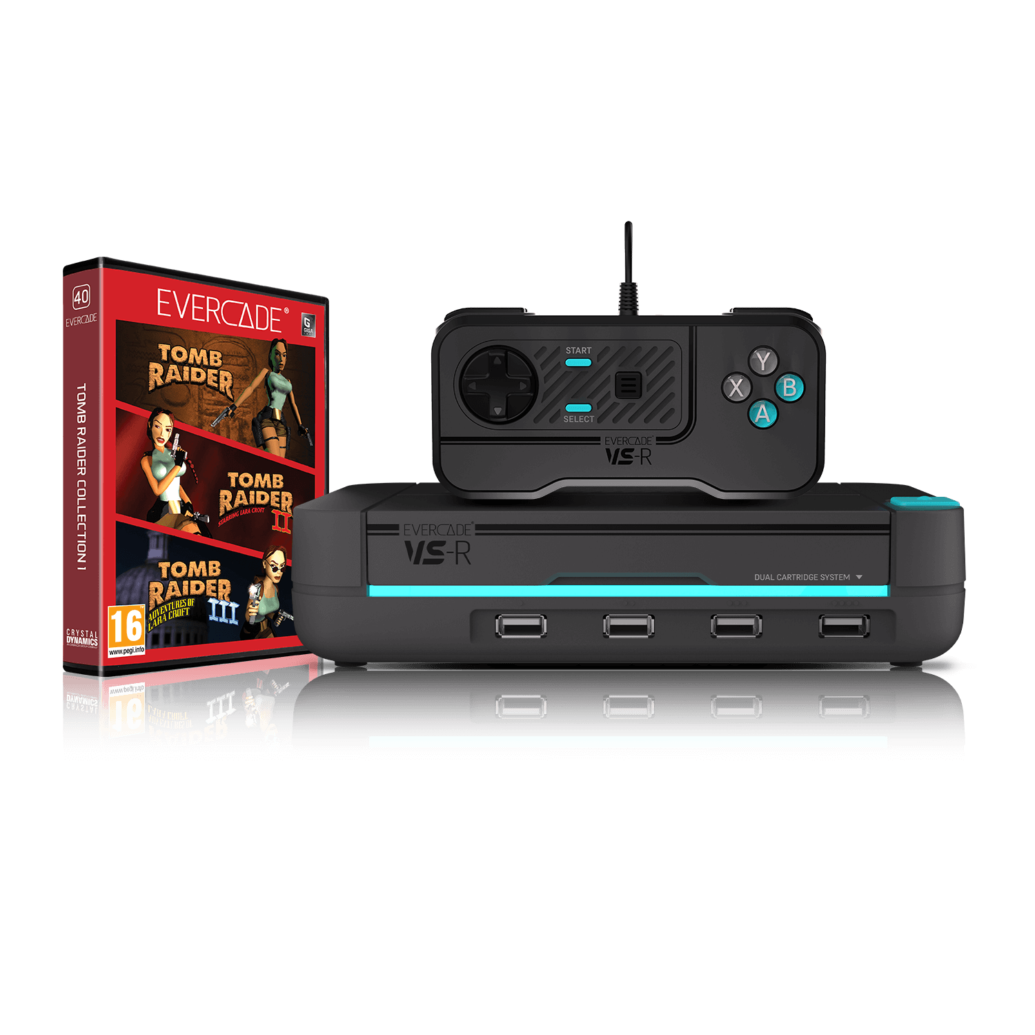 EVERCADE VS-R KONZOLA Z IGRO TOMB RAIDER COLLECTION 1 5060990240591
