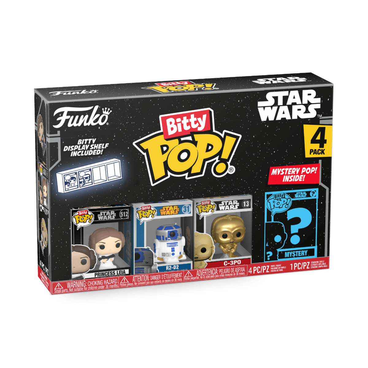 FUNKO BITTY POP: STAR WARS - LEIA 4PK 889698715126