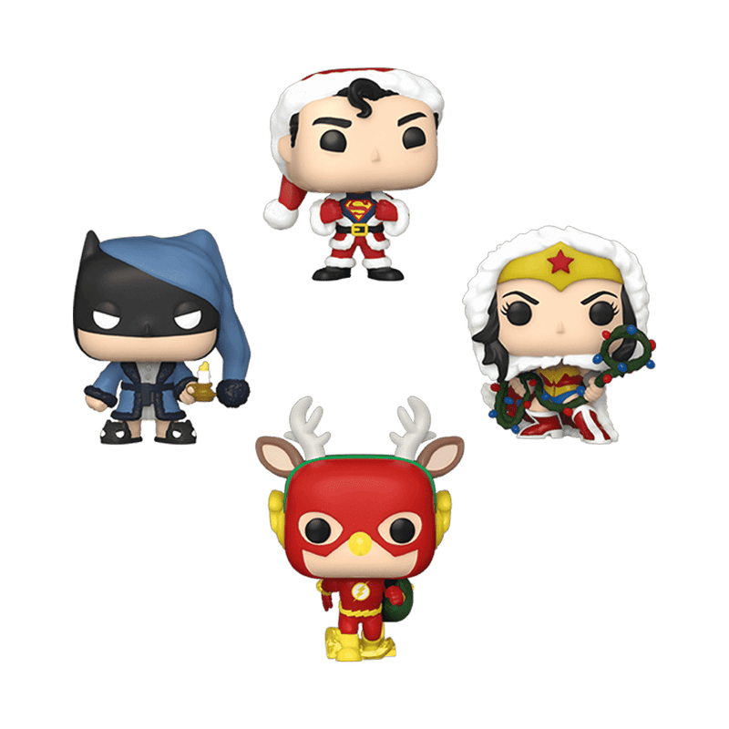 FUNKO POCKET POP: DC HOLIDAY - TREE HOLIDAY BOX 4-PACK 889698655422