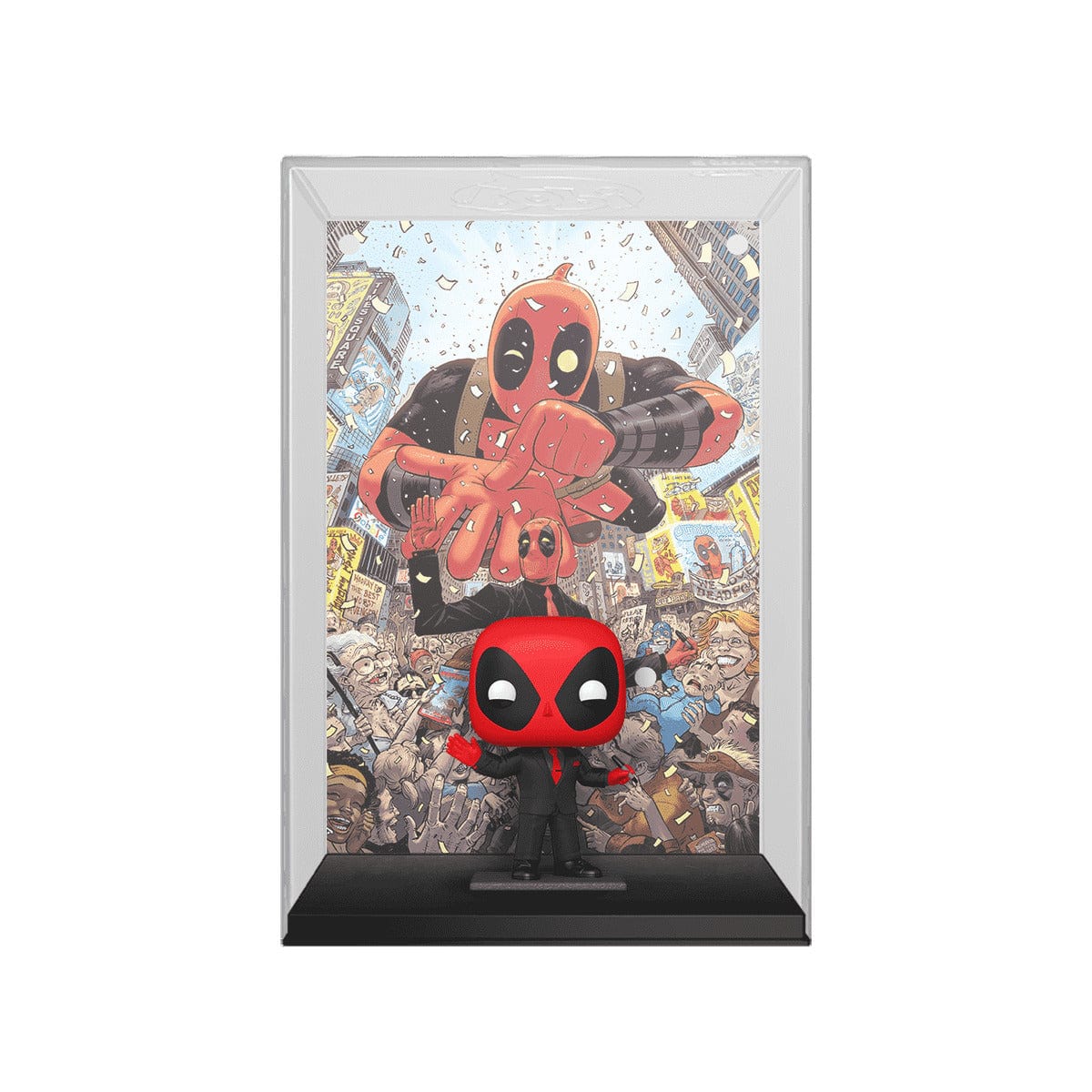 FUNKO POP COMIC COVER: MARVEL - DEADPOOL IN BLACK SUIT 889698760850