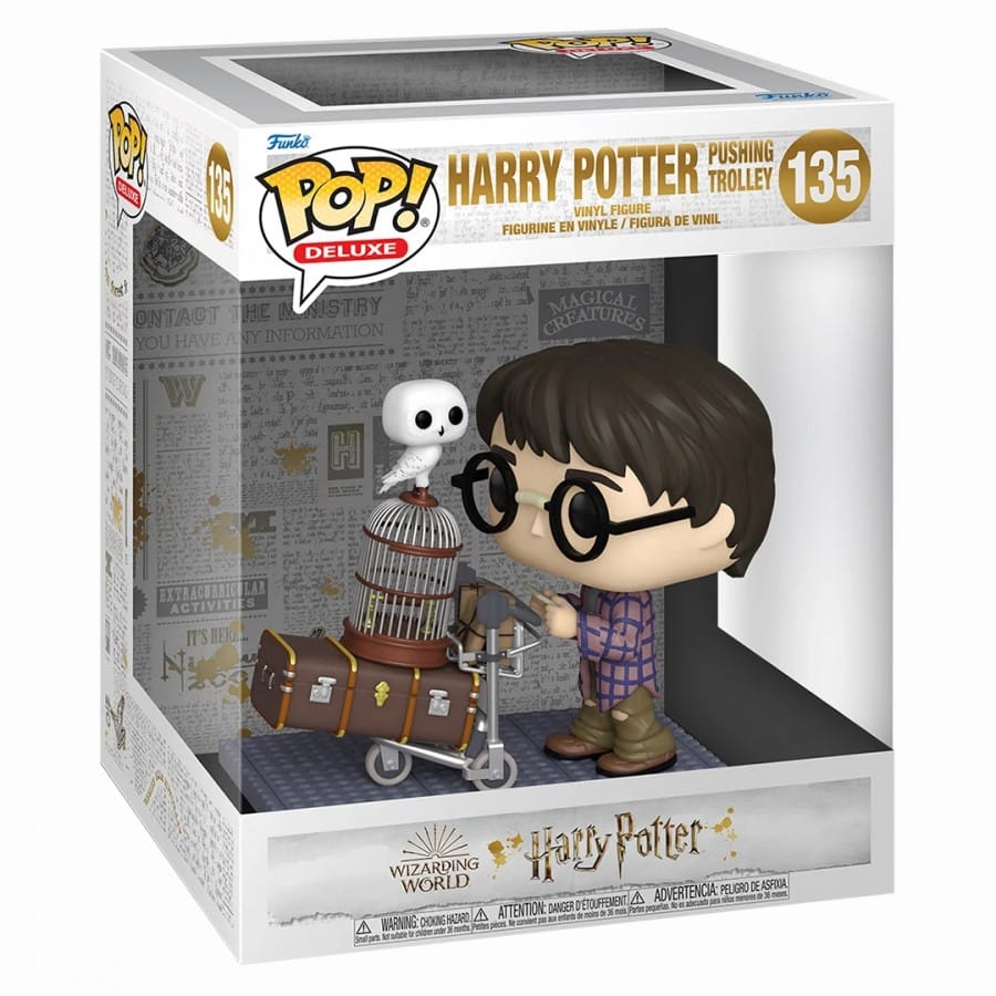 FUNKO POP DELUXE: HP ANNIVERSARY - HARRY PUSHING TROLLEY 889698573603