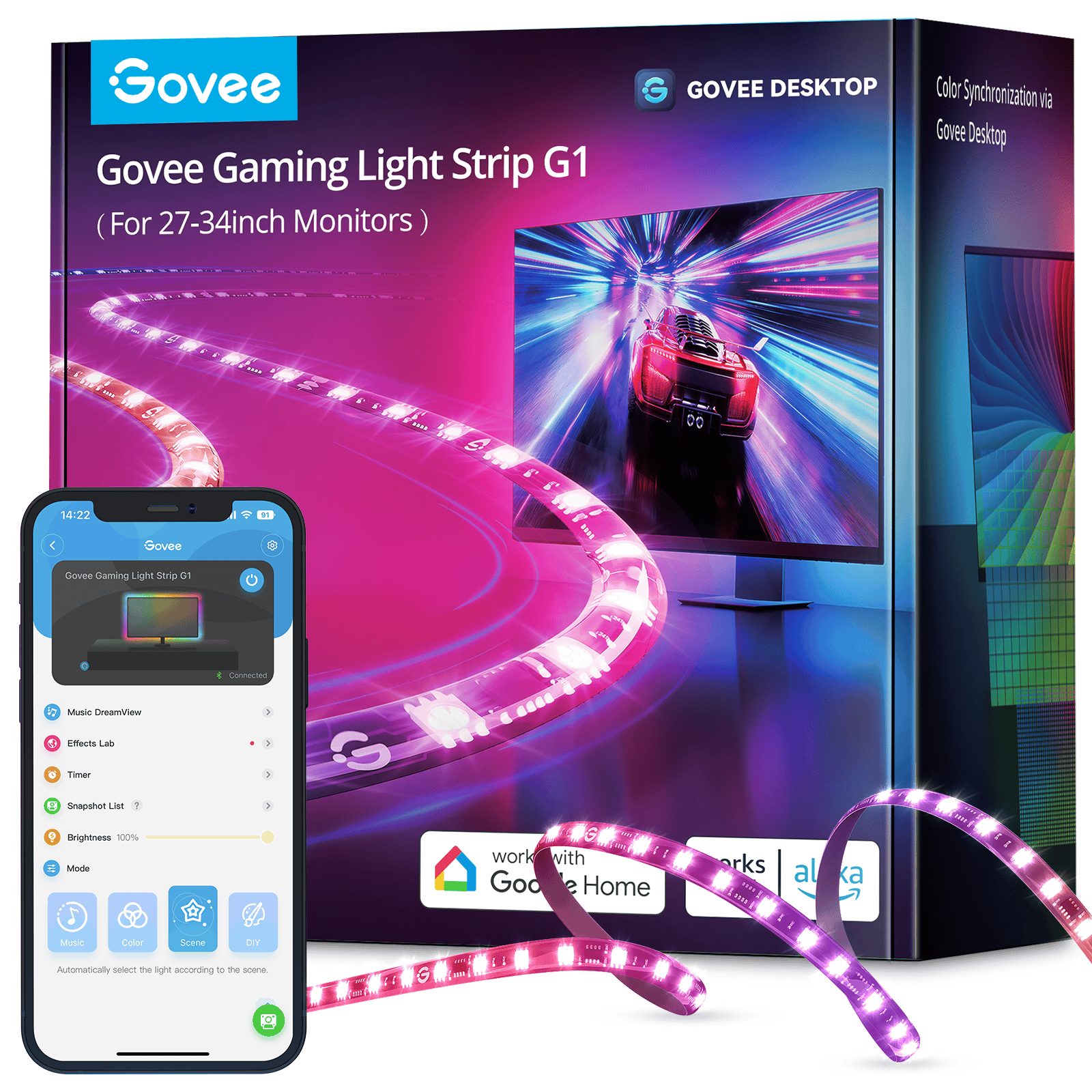 GOVEE Gaming Light Strip G1 27-34 – POŠKODOVANA EMBALAŽA 3200000006126