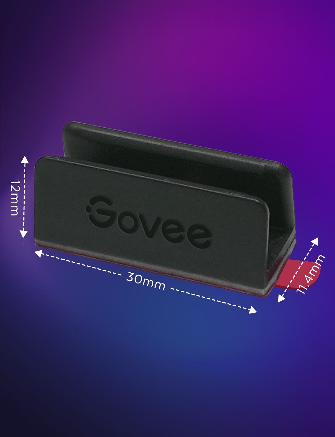 GOVEE NEON ROPE LIGHT 2 sponke črne barve 20 kosov 6974316999409