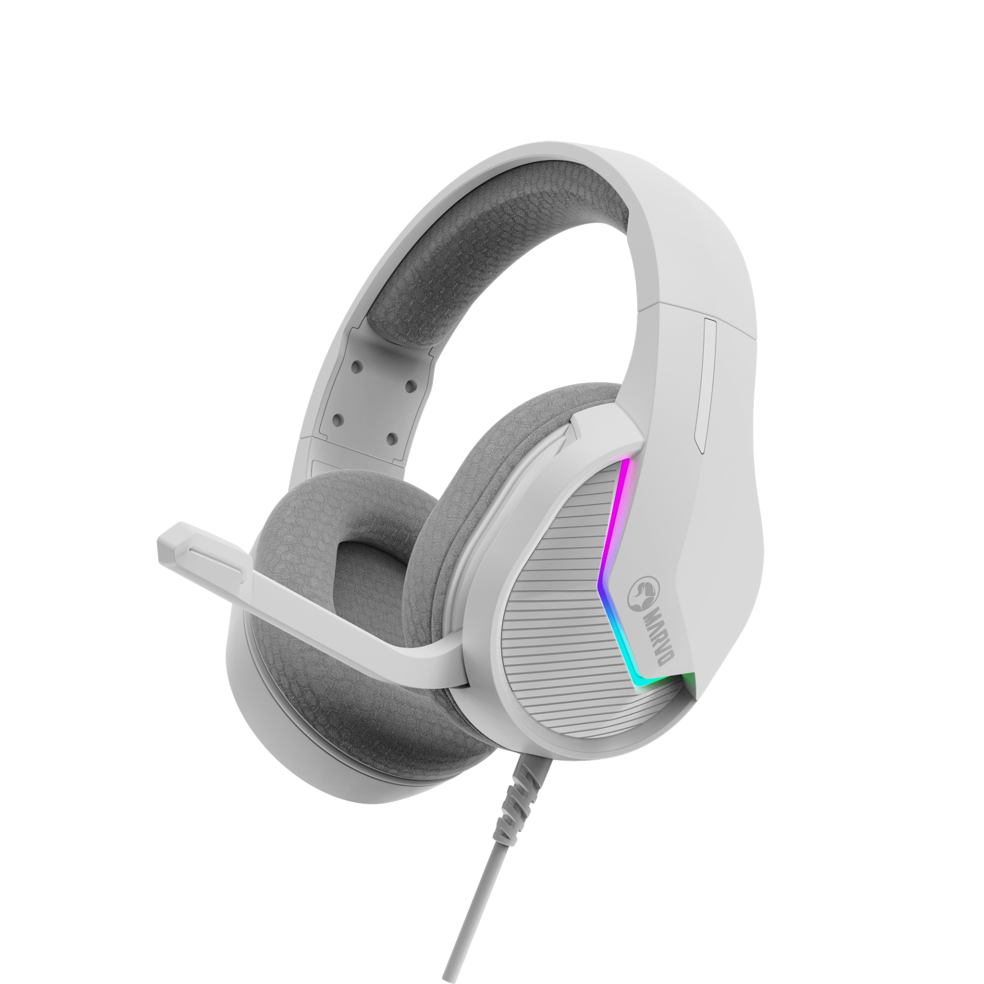 MARVO H8618 WH ŽIČNE SLUŠALKE RGB BELE BARVE 6932391930014