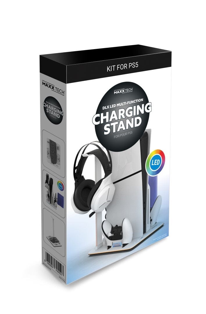 MAXX TECH PS5 STANDARD & SLIM DLX LED MULTI-FUNKCIJSKO STOJALO ZA POLNJENJE - POŠKODOVANA EMBALAŽA 3200000004757