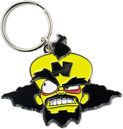 MERCHENDISE OFFICIAL CRASH BANDICOOT DR NEO CORTEX KEYRING NUMSKULL 747180369199