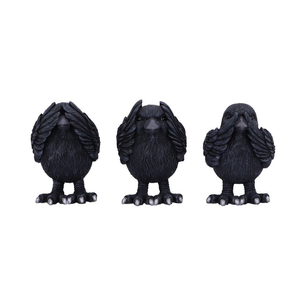 NEMESIS NOW THREE WISE RAVENS 8,7CM set figur 801269147501
