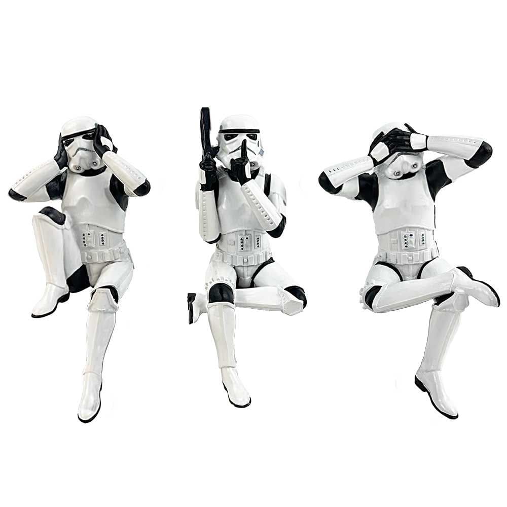 NEMESIS NOW THREE WISE SITTING STORM TROOPERS 801269153748