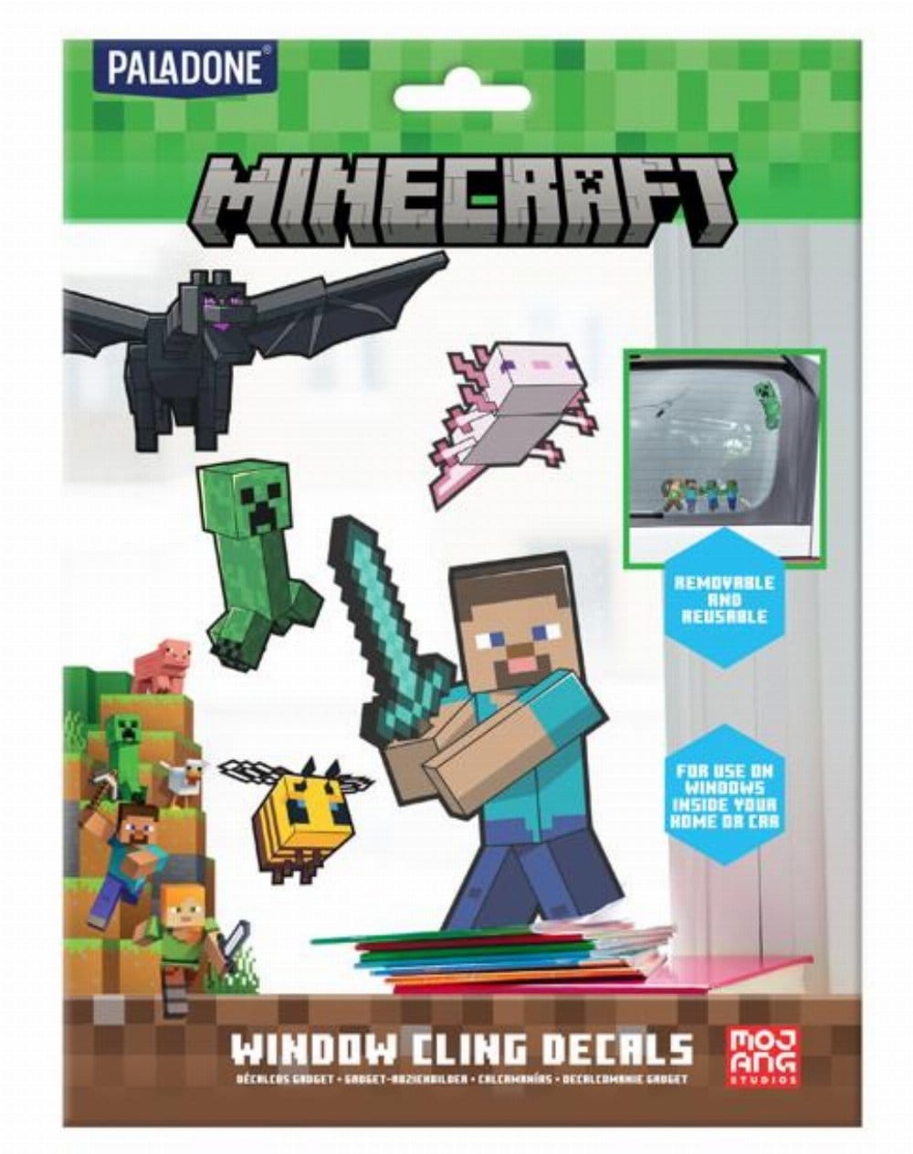 PALADONE Minecraft okenske nalepke 5056577733075