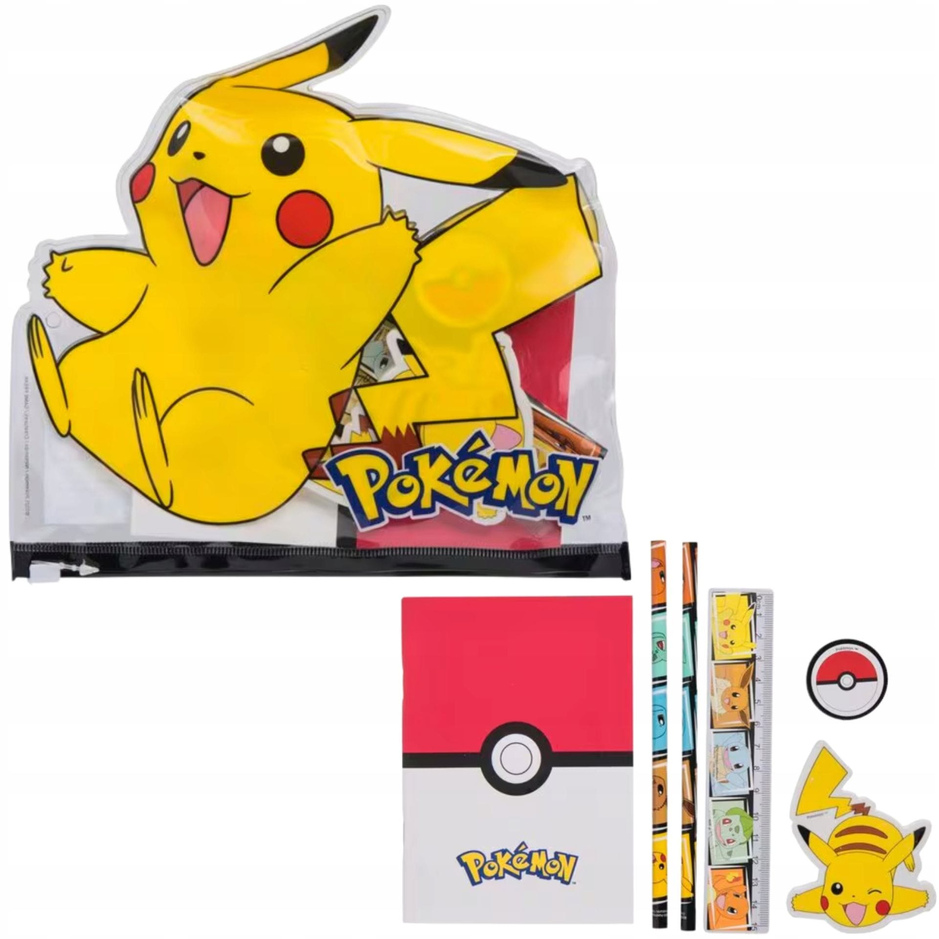 POKEMON - PIKACHU SHAPED peresnica s šolskimi potrebščinami 3701638728393