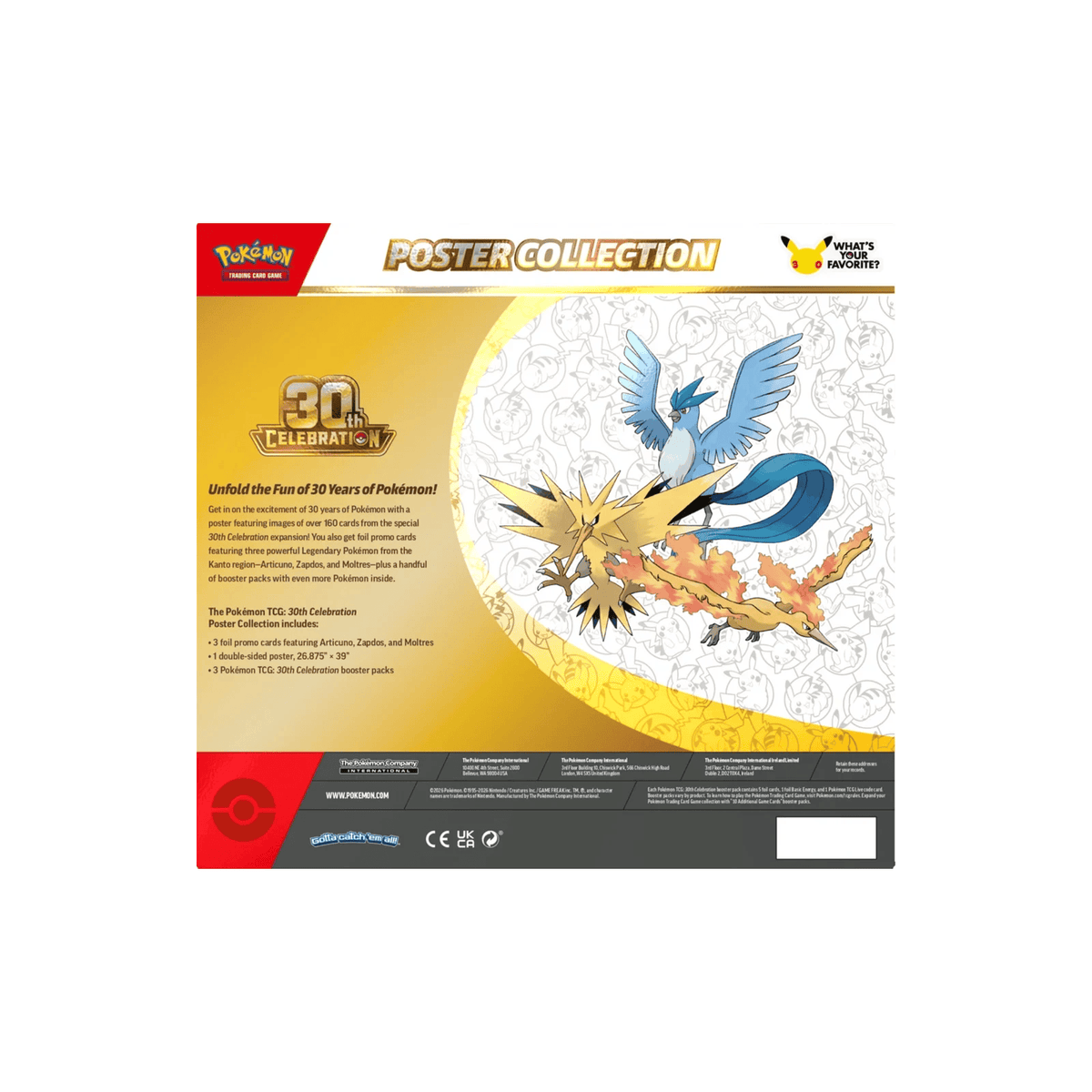 POKEMON TCG: 30th Celebration Poster Collection 196214147218