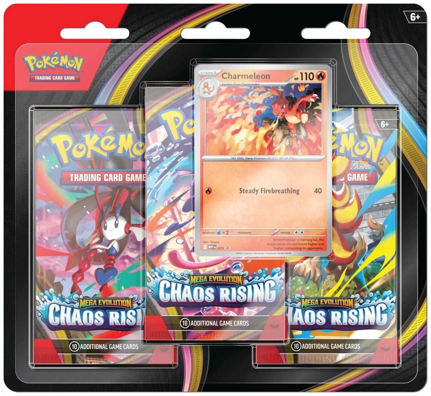 POKEMON TCG: MEGA EVOLUTION - CHAOS RISING - BLISTER 3-PACK 196214140165