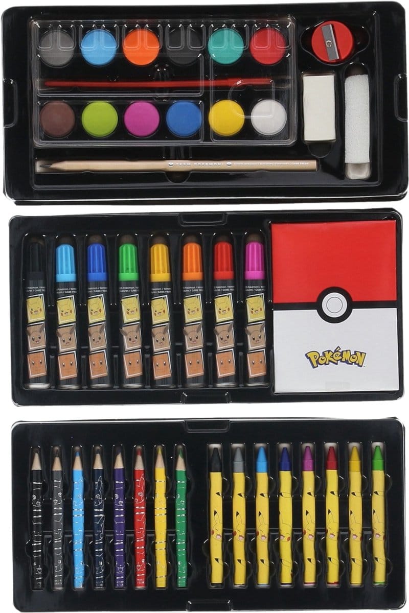 POKEMON - ustvarjalni kovček za risanje in barvanje – 52-delni 3701638729857