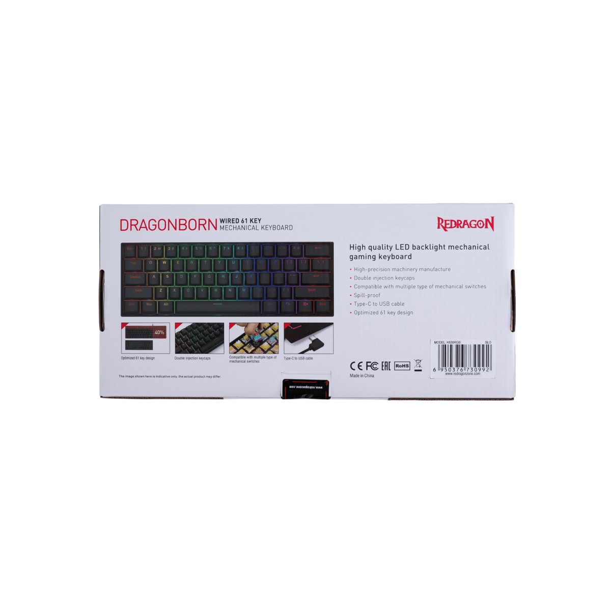 REDRAGON DRAGONBORN K630 RGB MEHANSKA TIPKOVNICA SLO/CRO 6950376730992