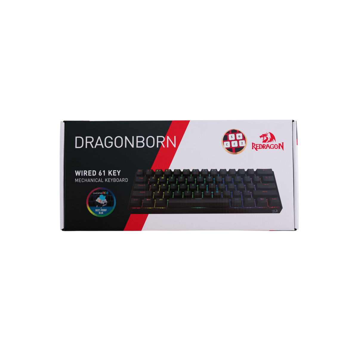 REDRAGON DRAGONBORN K630 RGB MEHANSKA TIPKOVNICA SLO/CRO 6950376730992