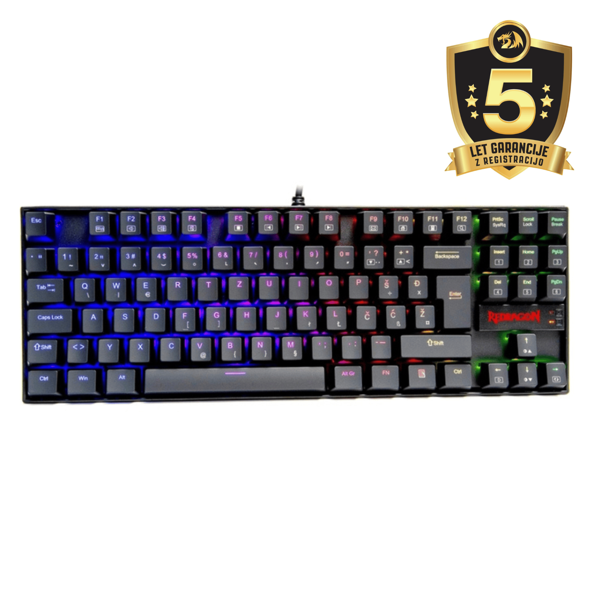 REDRAGON KUMARA K552RGB-1 RGB MEHANSKA TIPKOVNICA SLO/CRO 6950376709141