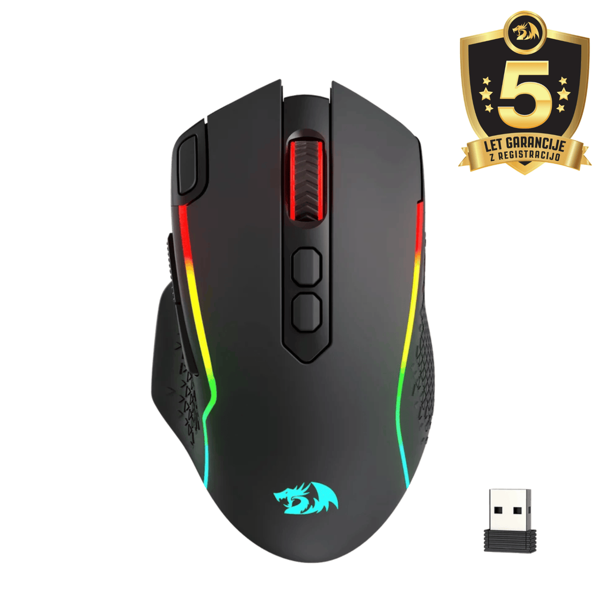 REDRAGON TAIPAN MAX M810 RGB ŽIČNA/2.4G/BT MIŠKA - ČRNA 6950376731302