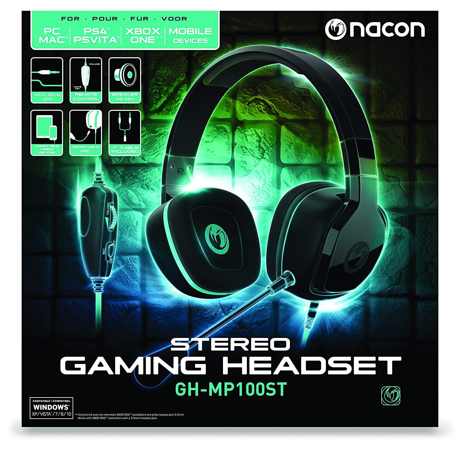 SLUŠALKE NACON STEREO GAMING GH-100ST BLACK 3499550344585