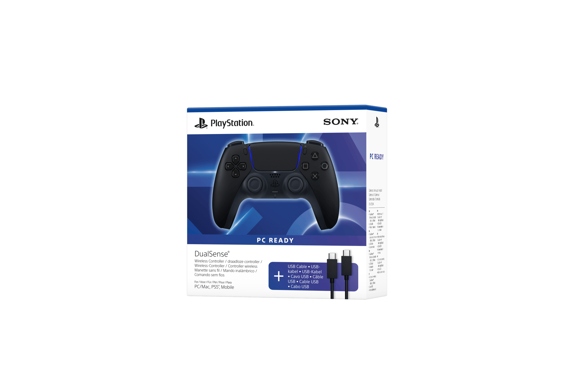 SONY PS5 DualSense midnight black + USB C-C Cable - PC READY brezžični kontroler 711719025979