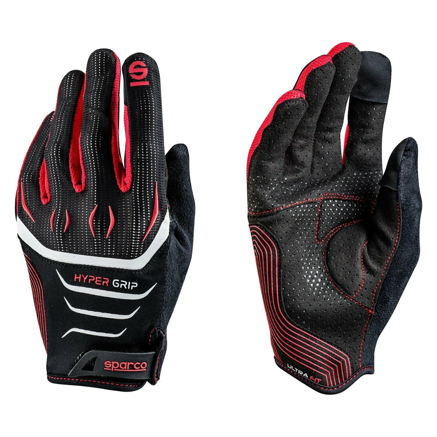 SPARCO HYPERGRIP rokavice TG.11 - L, črno - rdeče barve 8033280241506