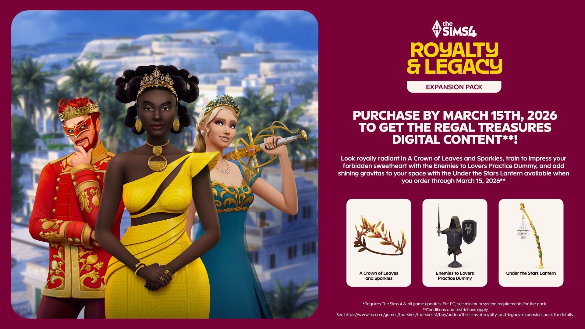 The Sims 4: Royalty & Legacy (EP21) (PC) 5030930125462