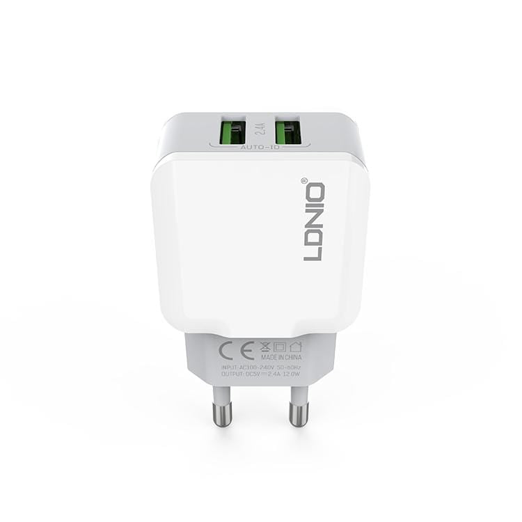 Adapter LDNIO A2202 220v 2xUSB 2,4A 12W bel 6933138622025