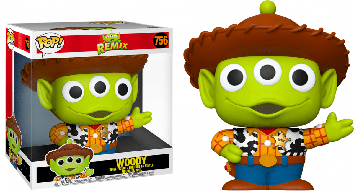 "FUNKO POP DISNEY: PIXAR ALIEN REMIX - 10"" WOODY" 889698483445