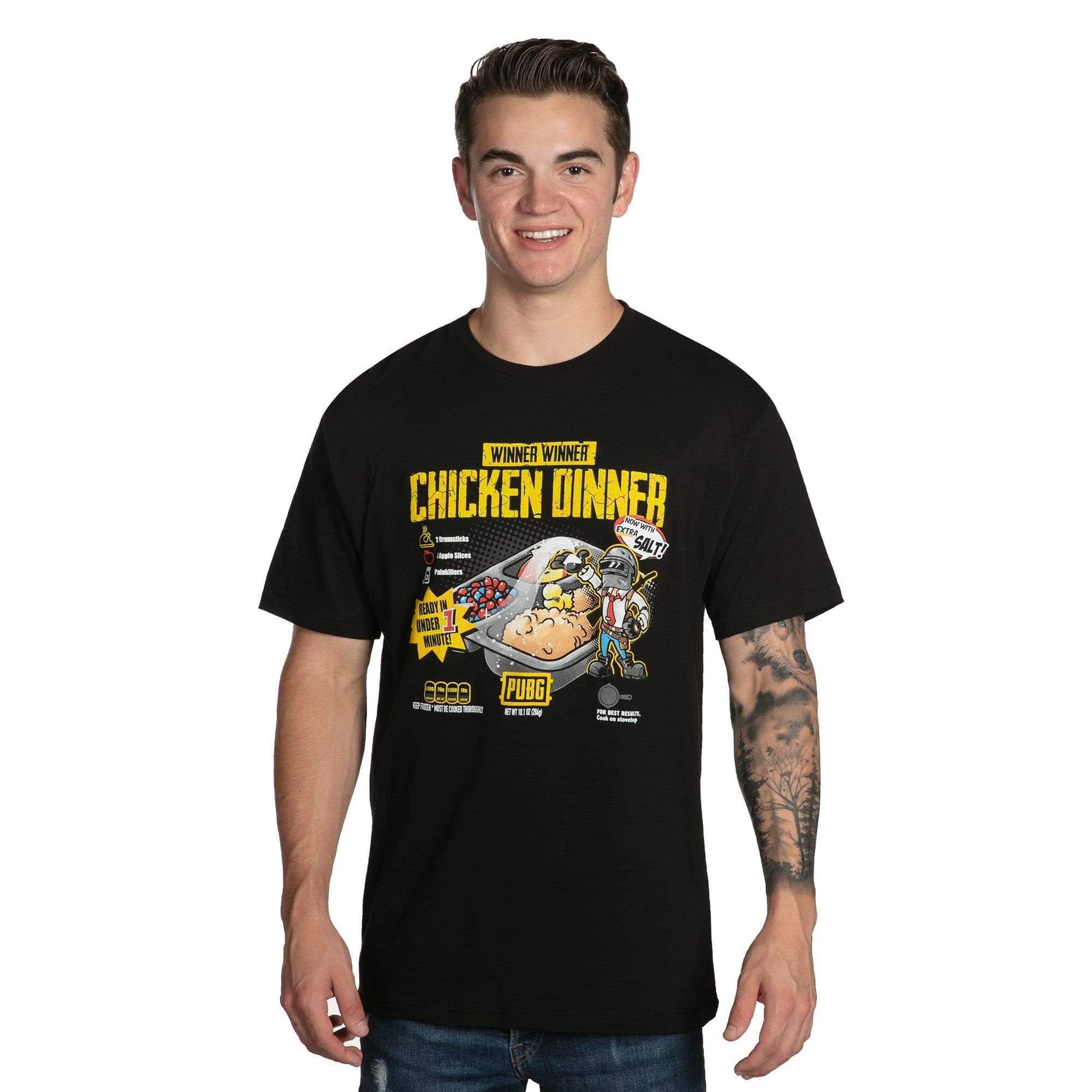 JINX T-SHIRT PUBG CUISINE PREMIUM TEE-MEDIUM-BLACK 889343103308