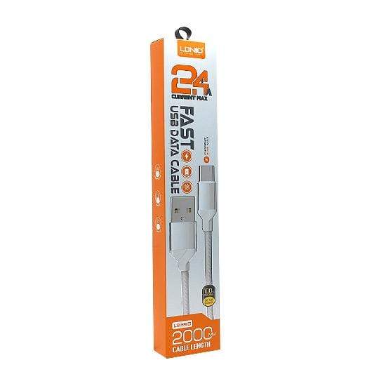 Kabel LDNIO LS392 USB C 2m 2,4A črno/rdeč 6933138690291