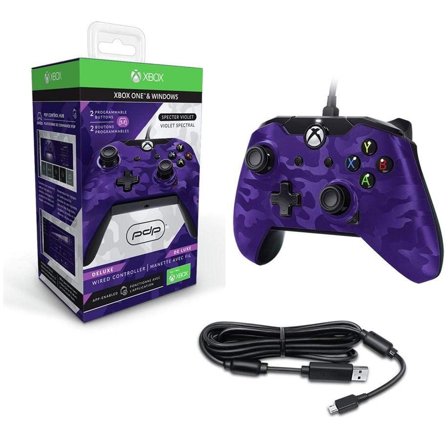 Kontroler PDP žični DELUXE kamuflažno vijoličen Xbox One 708056064884