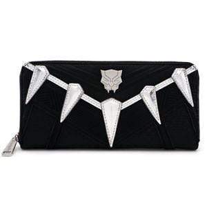 LOUNGEFLY BLACK PANTHER ZIP AROUND WALLET 671803259140