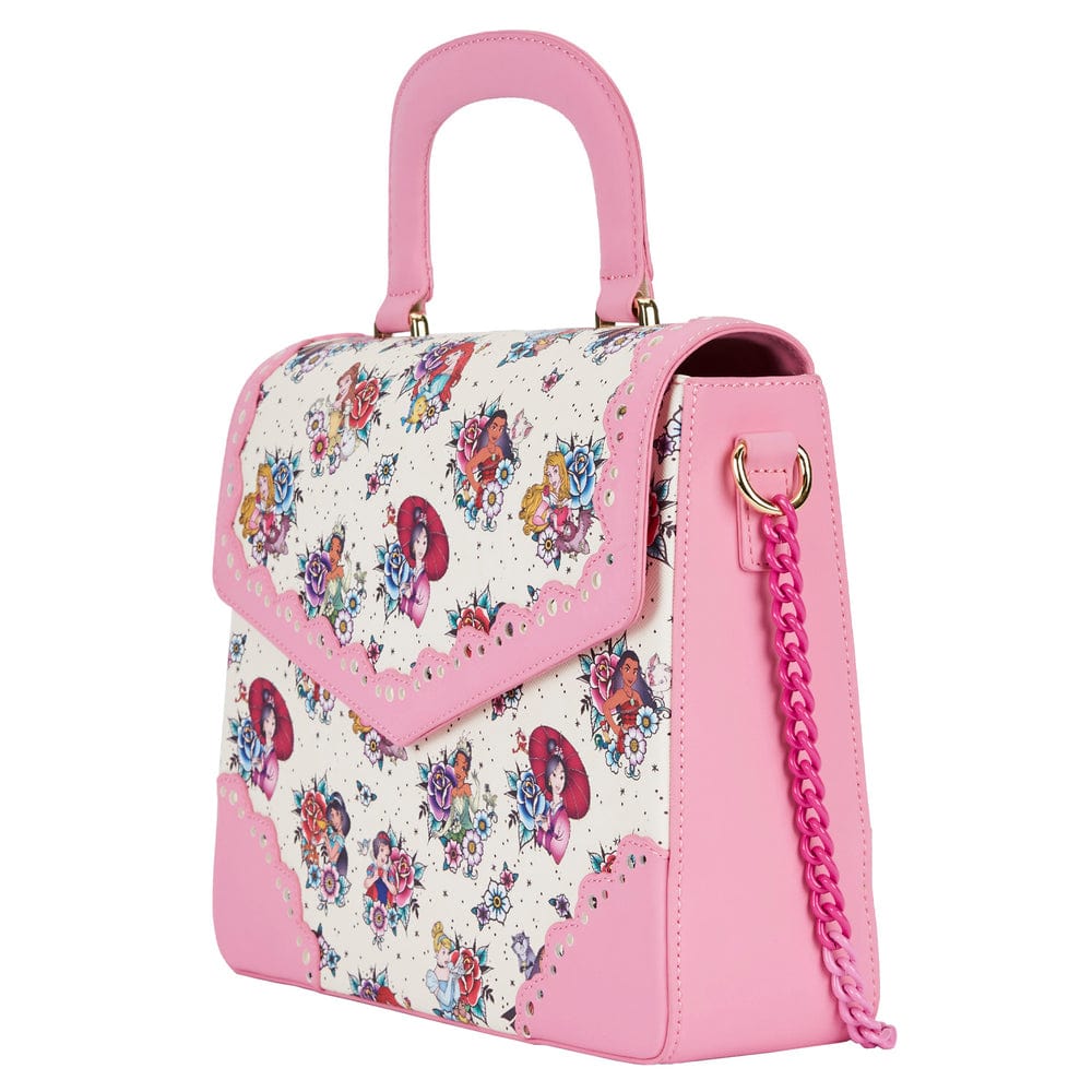 LOUNGEFLY DISNEY PRINCESS TATTOO AOP CROSS BODY TORBA 671803404199