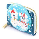 LOUNGEFLY DISNEY SNOWMAN MICKEY MINNIE SNOW GLOBE DENARNICA 671803382770
