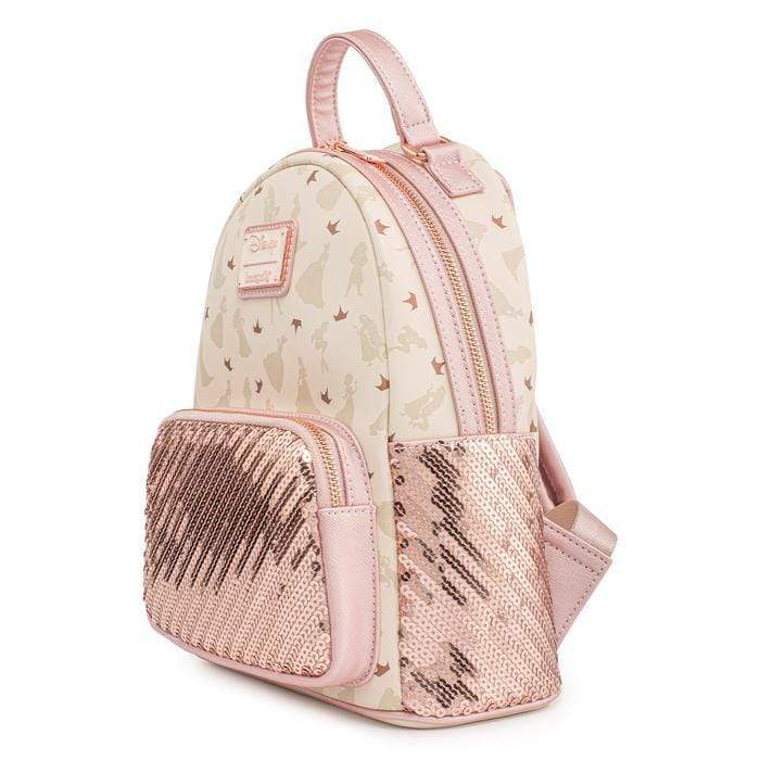 LOUNGEFLY DISNEY ULTIMATE PRINCESS AOP SEQUIN MINI NAHRBTNIK 671803378254