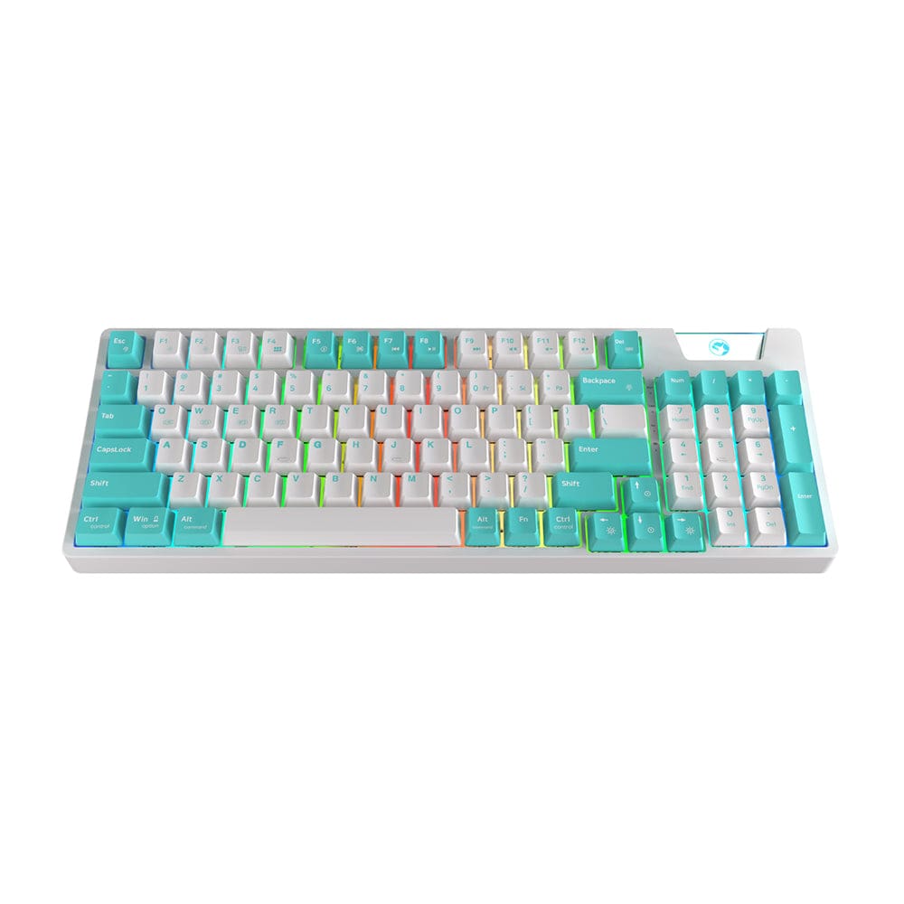 MARVO KG972W EN-BL+WH BREZŽIČNA TIPKOVNICA 6932391927229