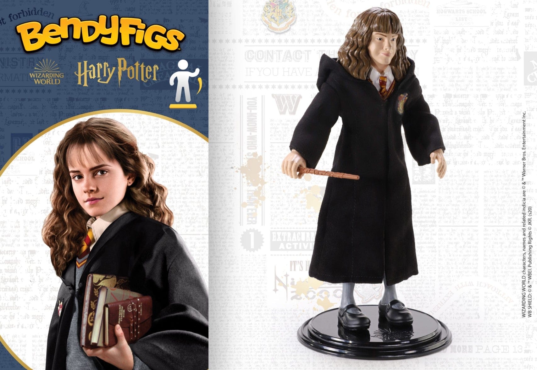 NOBLE COLLECTION - HARRY POTTER - BENDYFIGS - HERMIONE FIGURA 849421006815