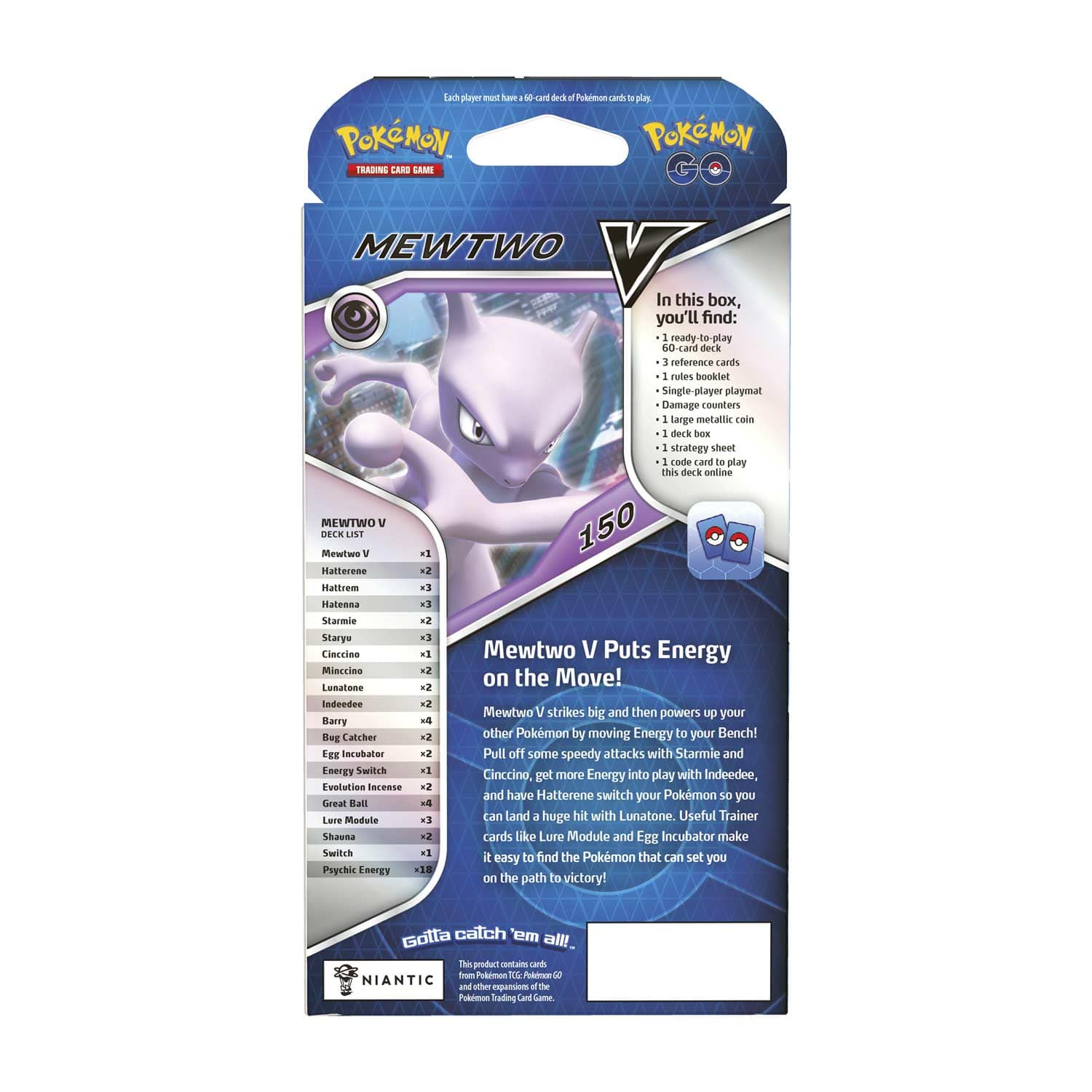 POKEMON TCG: POKEMON GO V BATTLE DECK MEWTWO 9990650850470