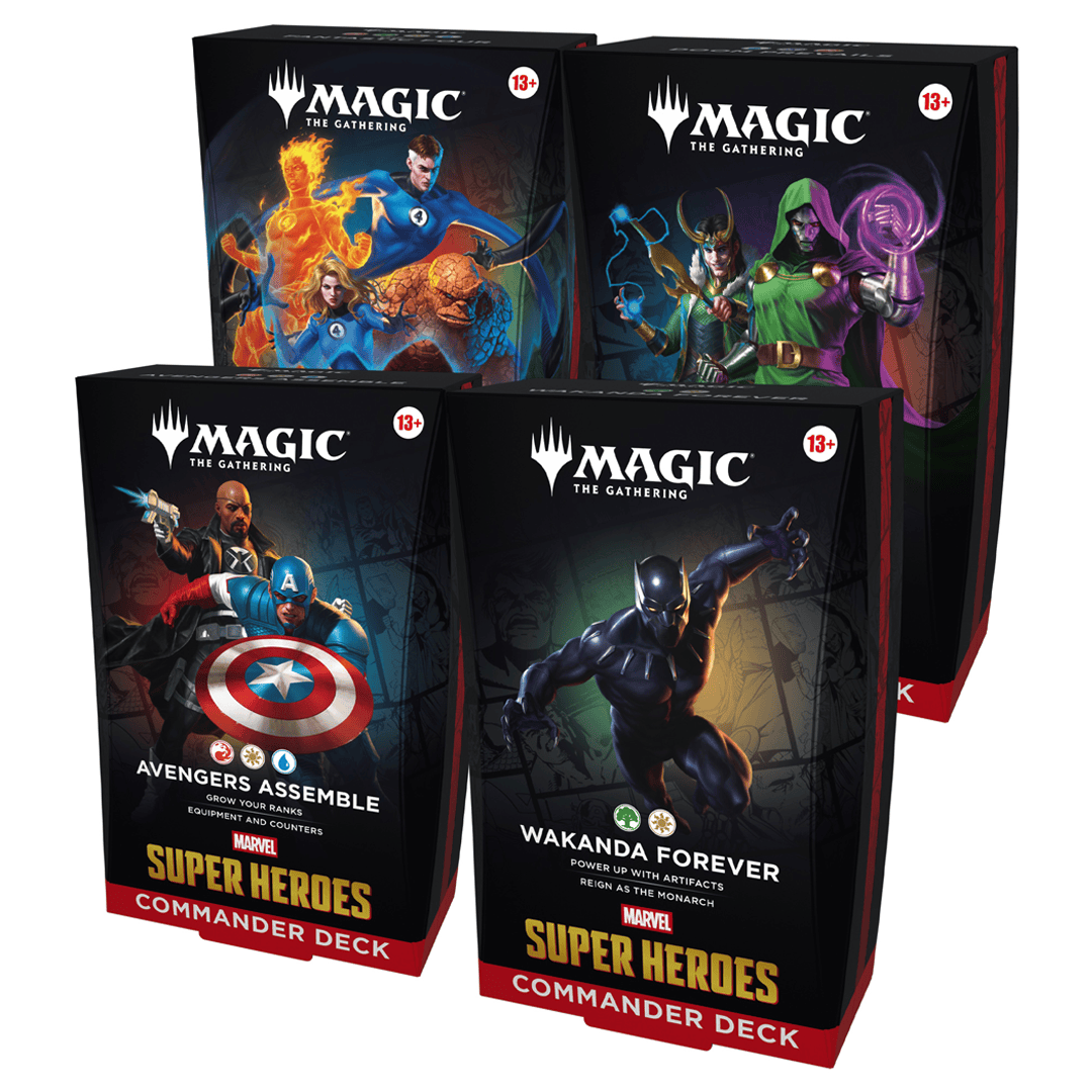 Magic: The Gathering: Marvel Super Heroes – Commander Deck Display (4 Decks)
