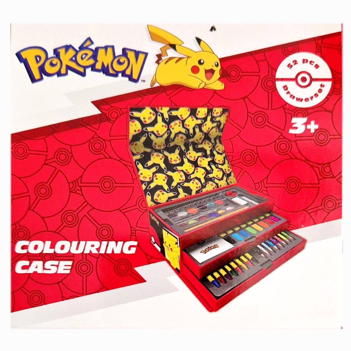 POKEMON - ustvarjalni kovček za risanje in barvanje – 52-delni