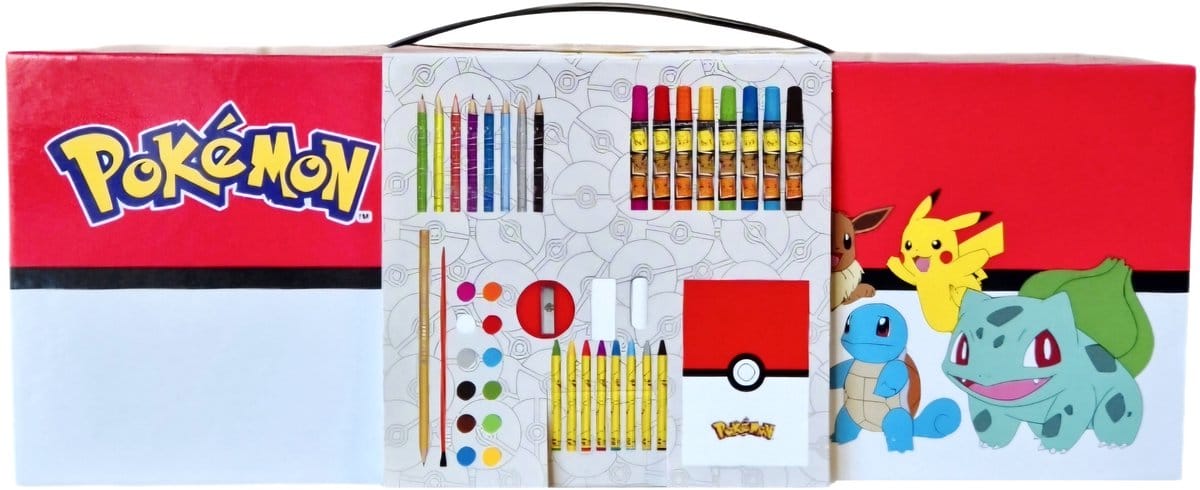POKEMON - ustvarjalni kovček za risanje in barvanje – 52-delni