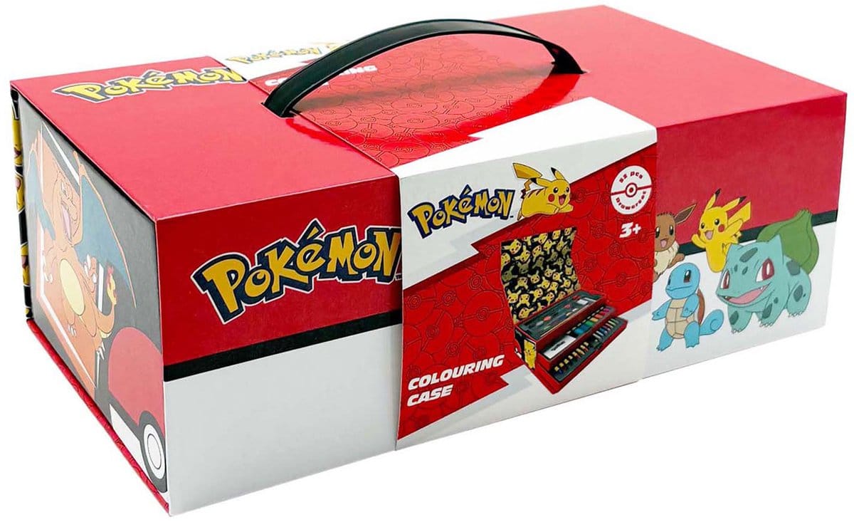 POKEMON - ustvarjalni kovček za risanje in barvanje – 52-delni