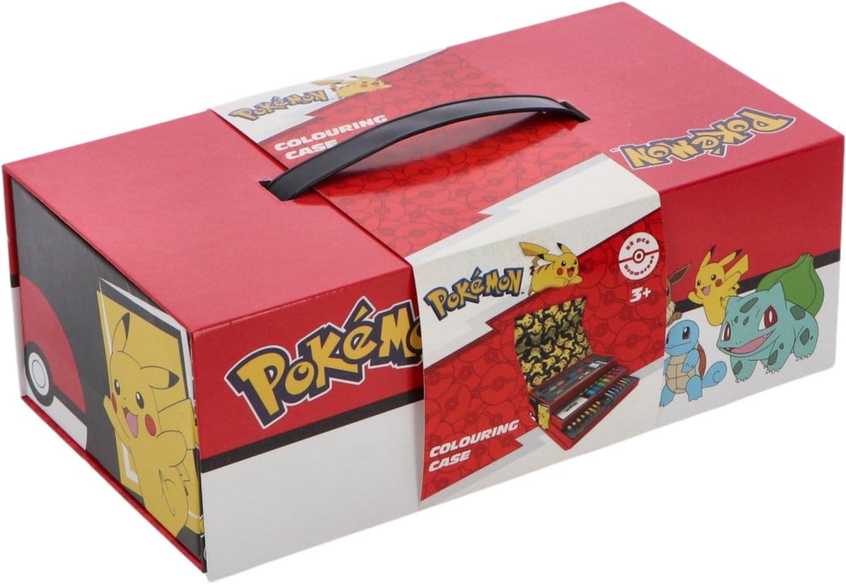 POKEMON - ustvarjalni kovček za risanje in barvanje – 52-delni