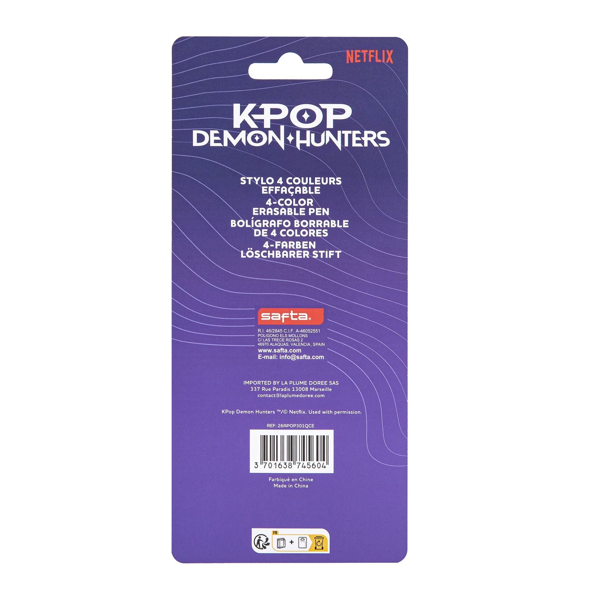 K-POP DEMON HUNTERS - STATIONERY COLLECTION 4 barvno pisalo