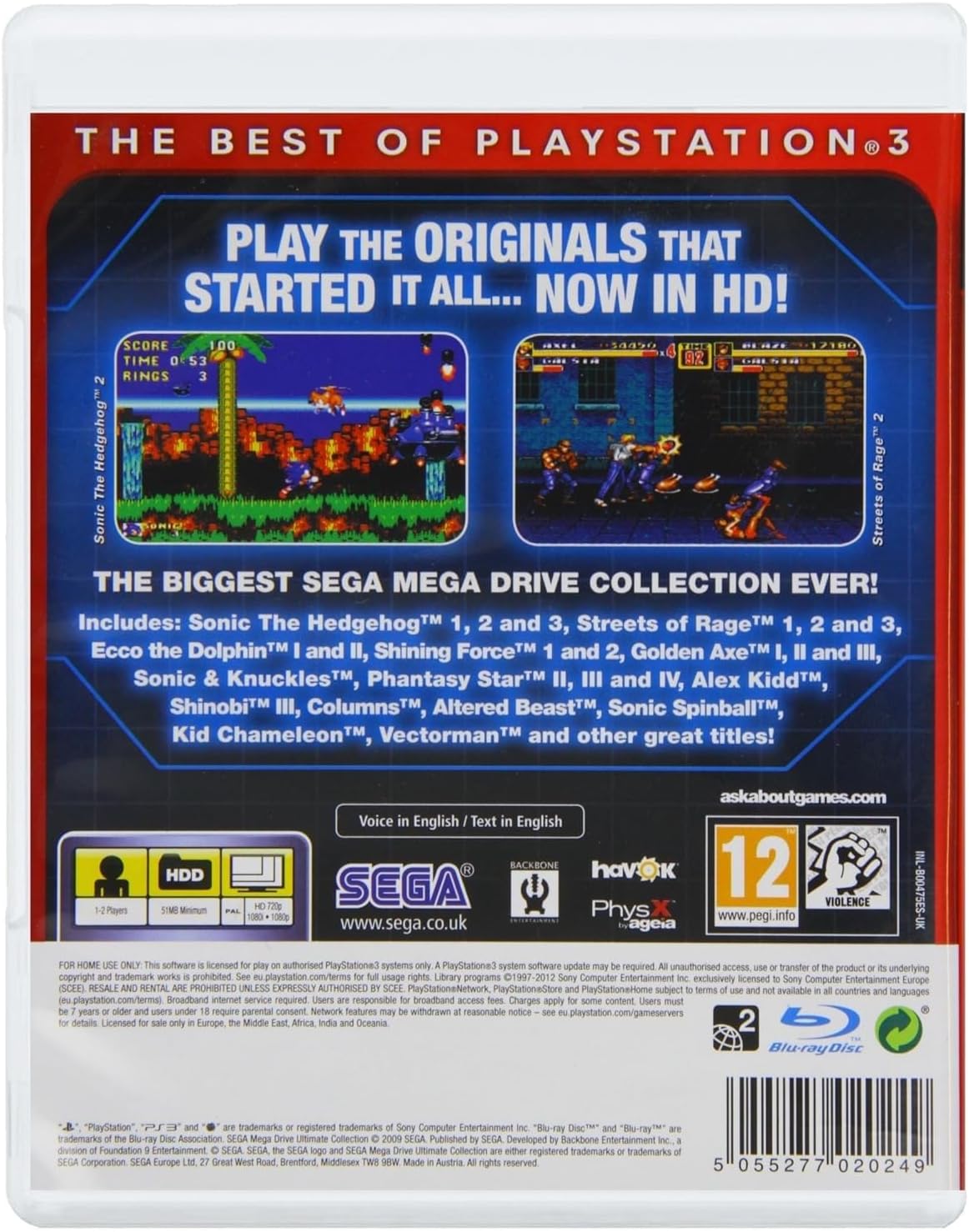 SEGA MEGA DRIVE ULTIMATE COLLECTION ESSENTIALS (Playstation 3)