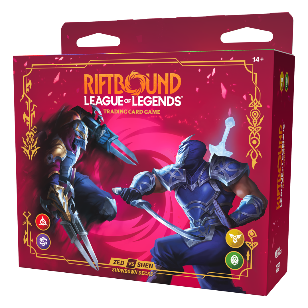 Riftbound: League of Legends TCG – Vendetta Champion Deck Display: Zed vs Shen (4 Decks)