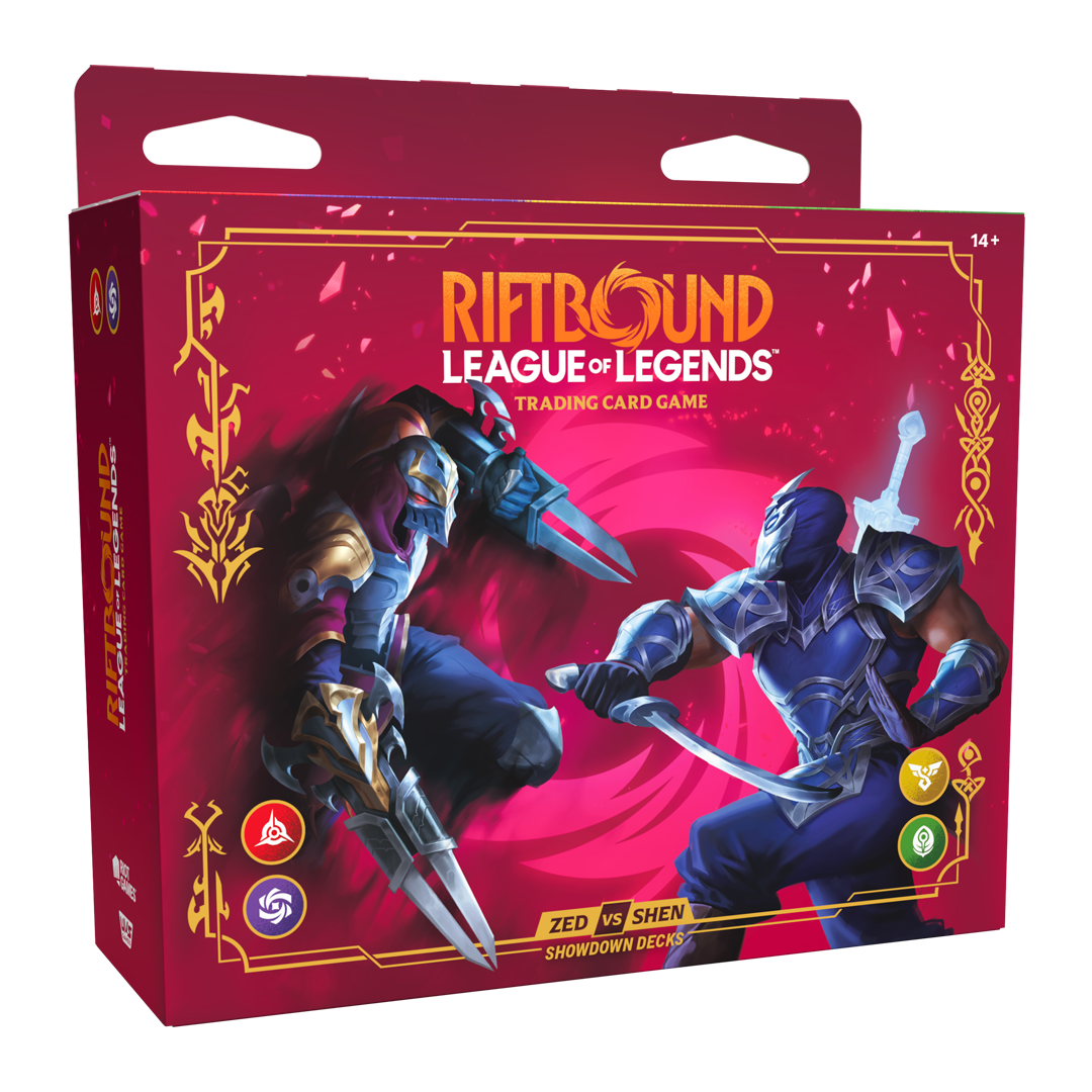 Riftbound: League of Legends TCG – Vendetta Champion Deck Display: Zed vs Shen (4 Decks)