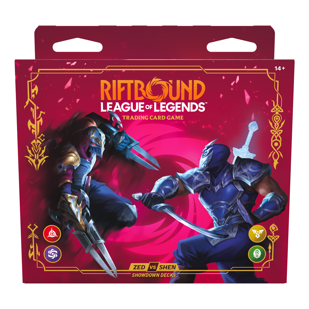 Riftbound: League of Legends TCG – Vendetta Champion Deck Display: Zed vs Shen (4 Decks)