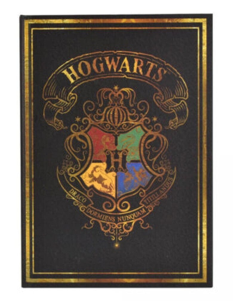 BLUE SKY HARRY POTTER A5 CASEBOUND BELEŽKA - ČRNA - COLOURFUL CREST 5056563712220